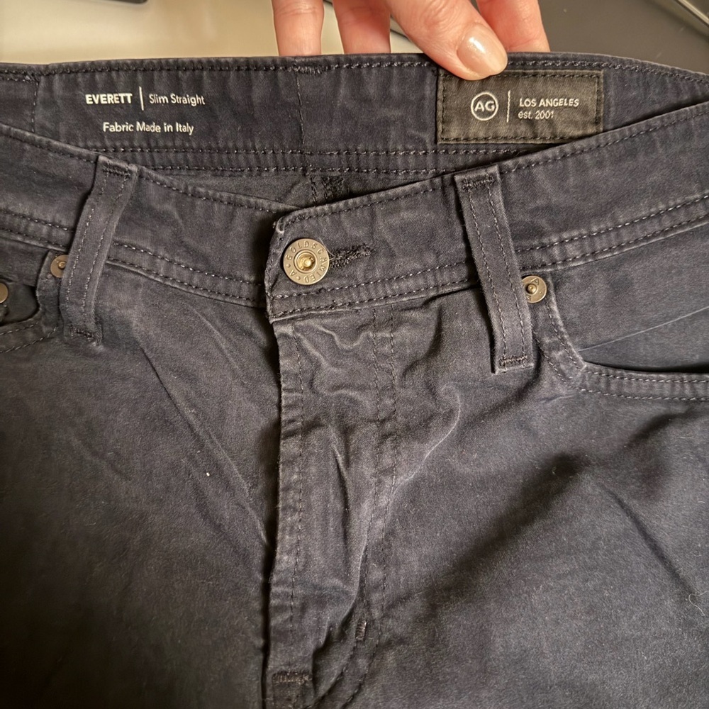 AG EVERETT Men’s Sim Straight Leg Pants 32/29 Black Casual - Picture 5 of 11